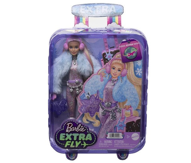 Barbie - Екстра Кукла Барби Туристка С Тоалет Зима (Блондинка)