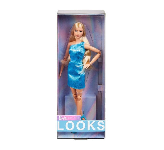 Barbie - Кукла Модерна Барби С Дълга Руса Коса И Син Тоалет