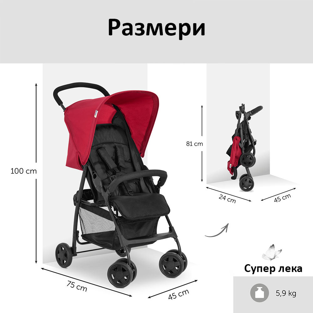 Лятна Количка Sport Red Hauck