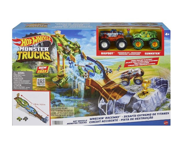 Hot Wheels - Monster Trucks Smash Race Set 