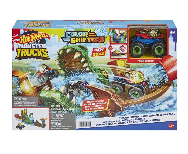 Hot Wheels Monster Traks - Set Mașină care își Schimbă Culoarea 
