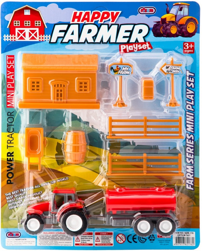 Fermă cu tractor și gard 33X26X6