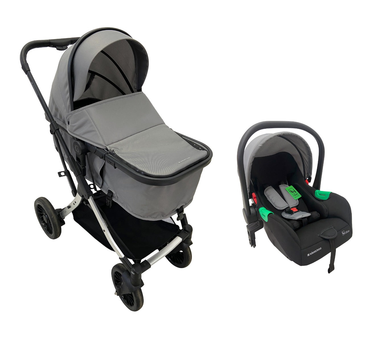 Комбинирана Количка 3В1 С Трансф.Седалка One Grey - Комбинирани Колички - Kikkaboo - BebeMama