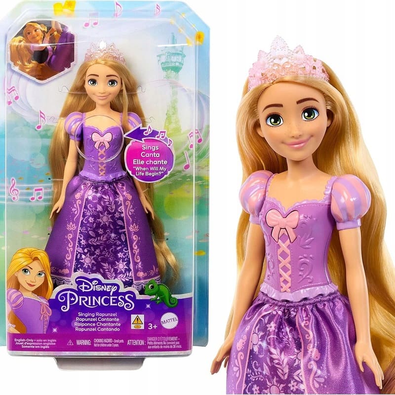 Hpd41 Disney Princess Éneklő Rapunzel baba Mattel