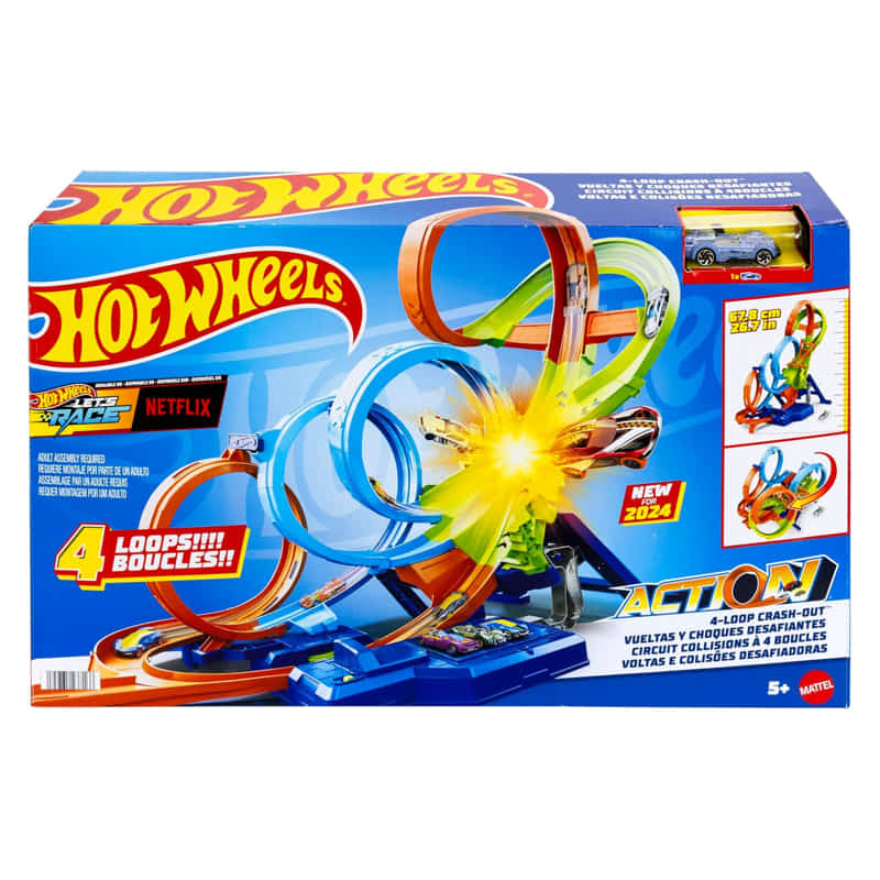 Hxr70 Hw versenypálya 4 hurok ütközéses Mattel