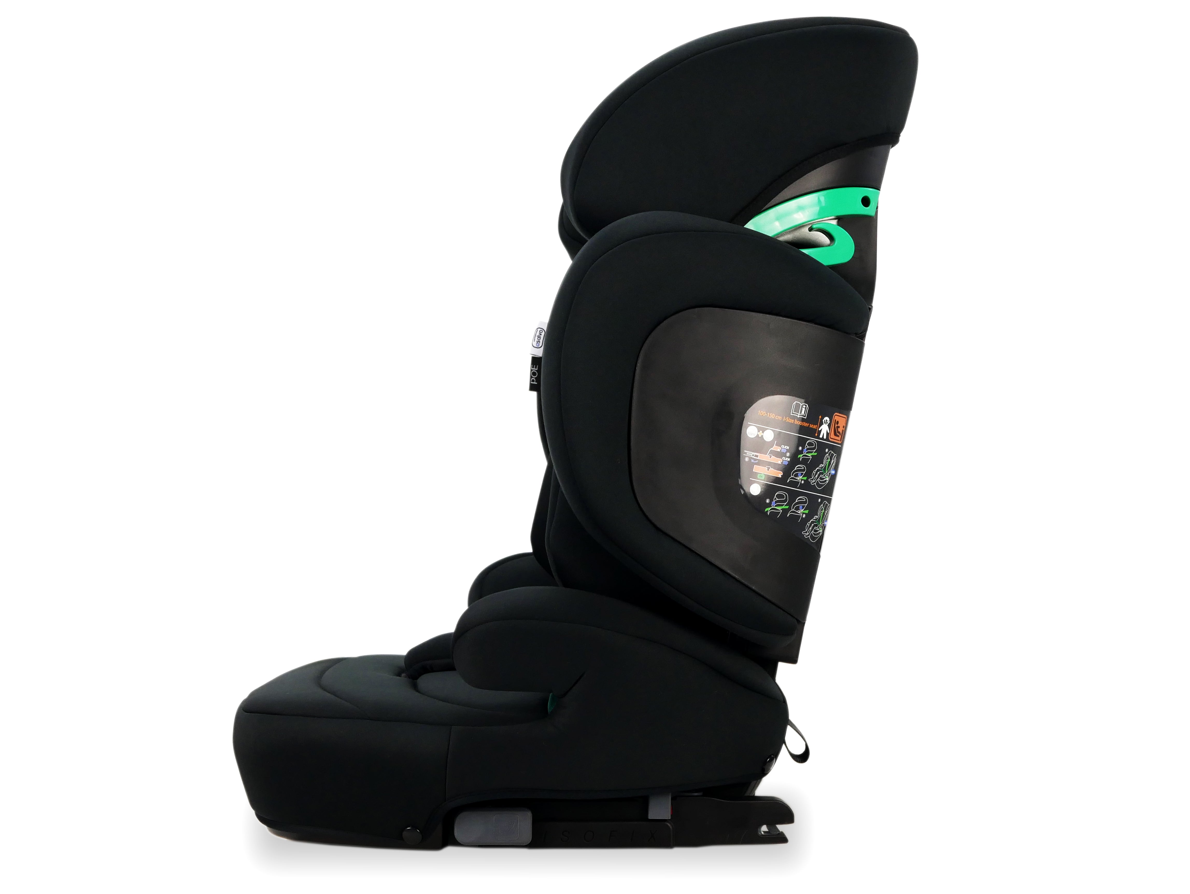 Столче За Кола I-Size 100-150 См Poe Fix Black Asalvo