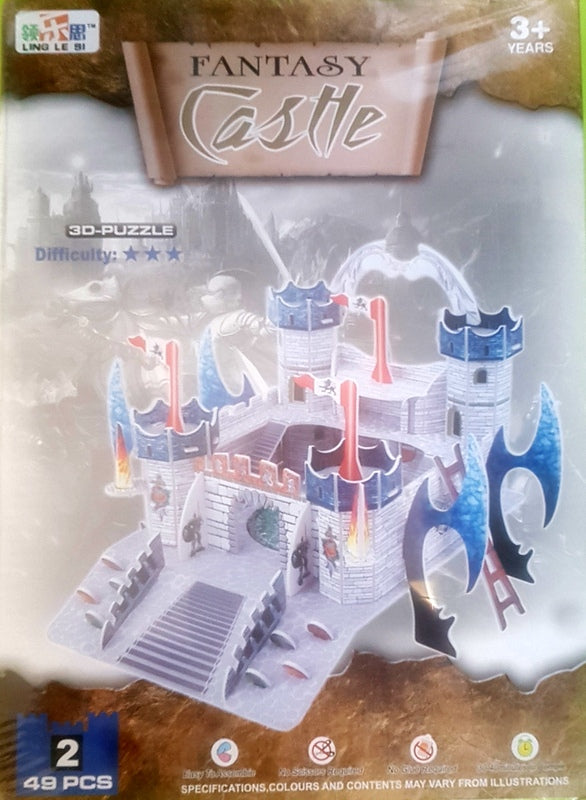 Puzzle 3D Castelul Ninja 26 piese 21.5X29.5X2 cm