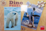Puzzle Urs Polar și Pinguini 2X77 El