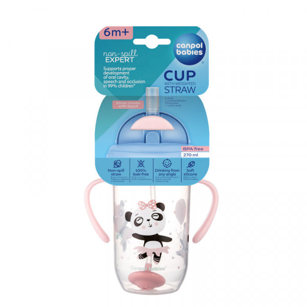 Чаша Със Сламка С Тежест 270ml Exotic H Canpol