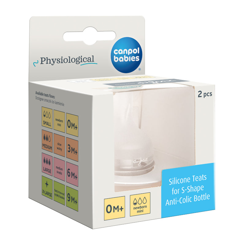 Сил Биберoн За S Образно Шише Mini 2 Бр Canpol