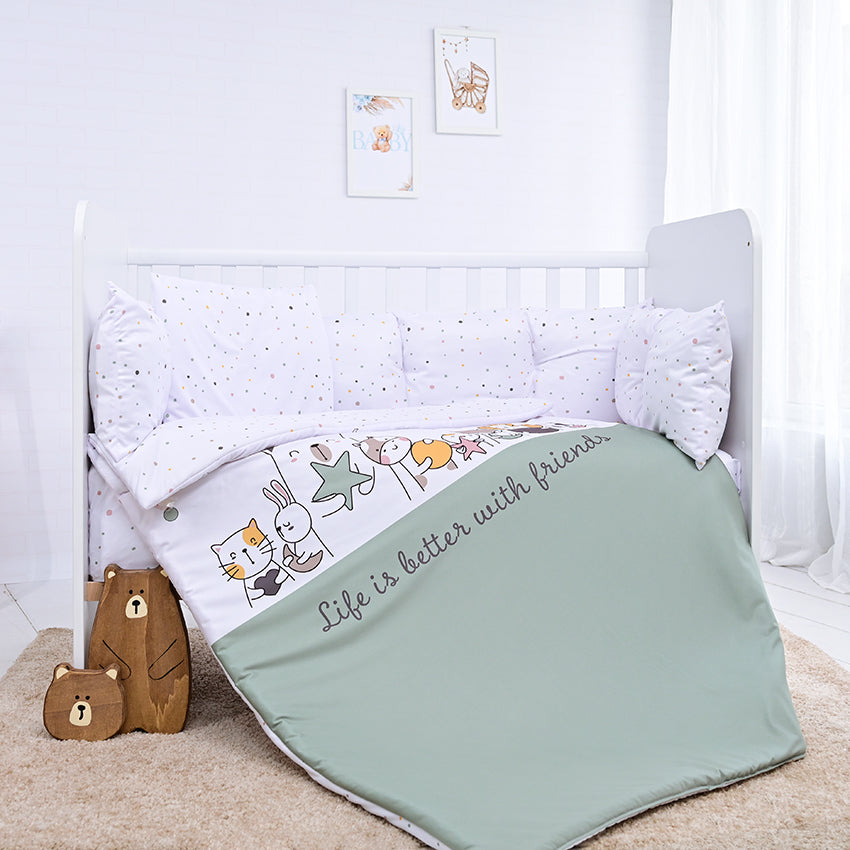 Set Lily - 60/120 Ranforce Prieteni Fericiți Mentă
