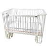 Дървена Кошара + Матрак Bambino 70х110х12 Бял Azaria