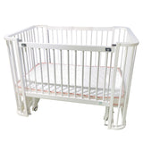 Дървена Кошара + Матрак Bambino 70х110х12 Бял Azaria
