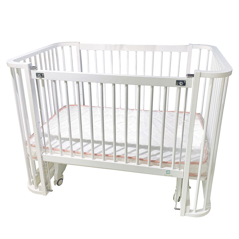 Дървена Кошара + Матрак Bambino 70х110х12 Бял Azaria