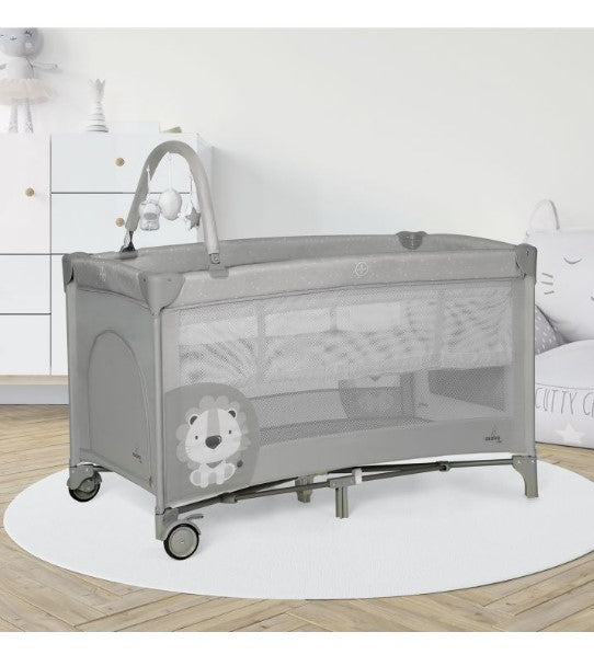 Кошара За Пътуване Complet Duo Baby Lion Grey Asalvo