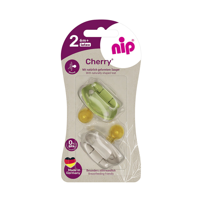 Залъгалка Cherry Зелен ,бежов 6+m. Nip