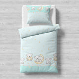 Детски Спален Комплект Мече И Луна 4 Части, Мента Galix