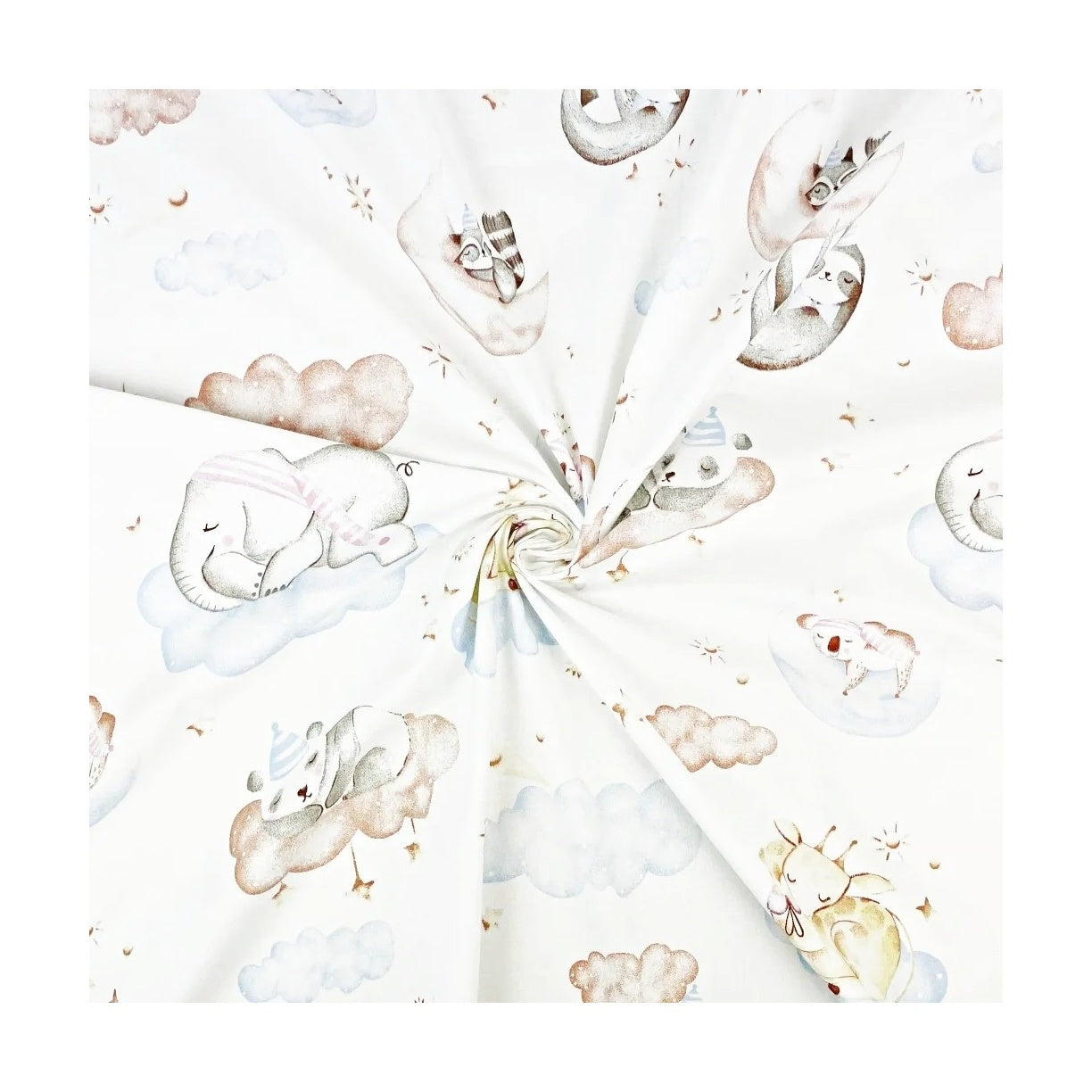 Бархетна Пелена Принт 80 80см Спяща Панда Galix