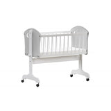 Дървена Кошара Люлка С Матрак, Функция За Заключване, Луна 90x40 Moon Сив Baby