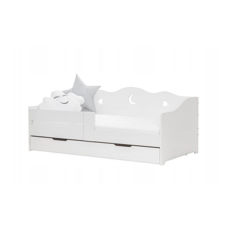 Pat pentru copii Gaja MDF cu sertar 70/140cm + saltea