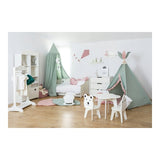 Pat pentru copii Gaja MDF cu sertar 70/140cm + saltea