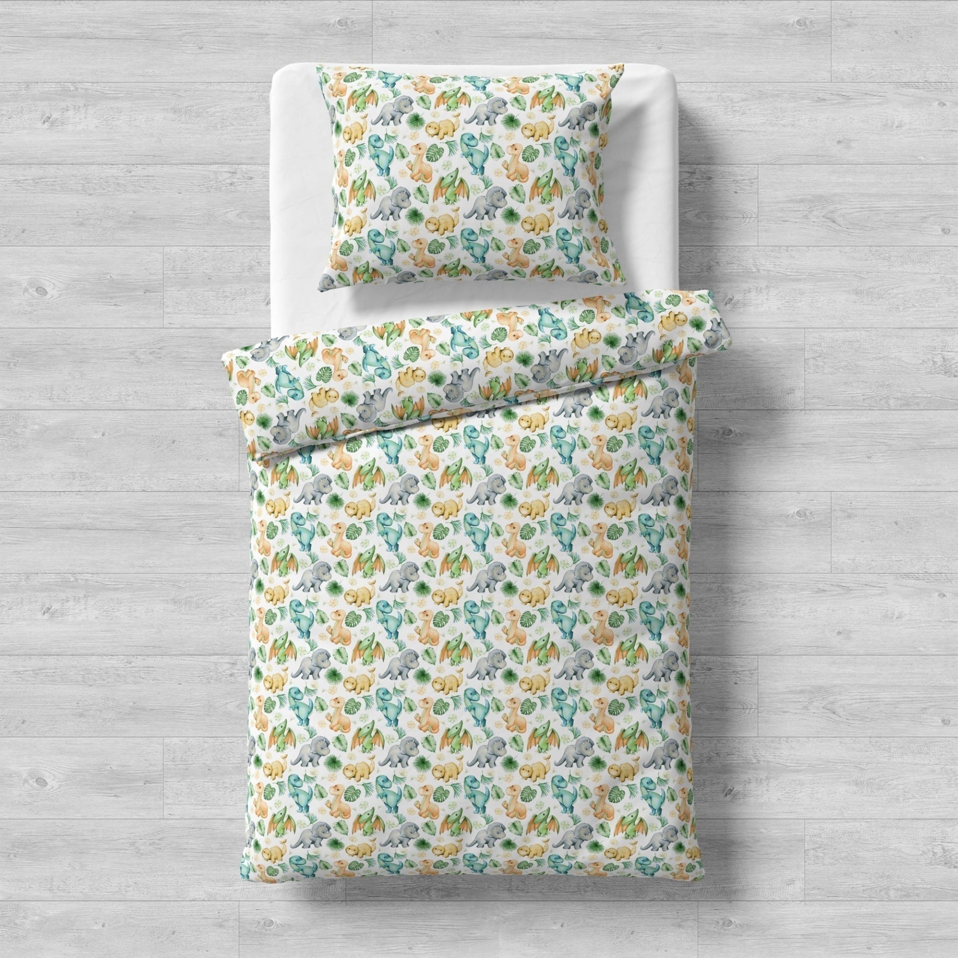 Детски Спален Комплект Динозавърчета 4 Части Galix