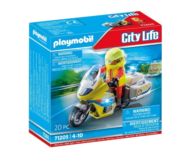 Playmobil - Спасителен Мотоциклет С Мигаща Светлина
