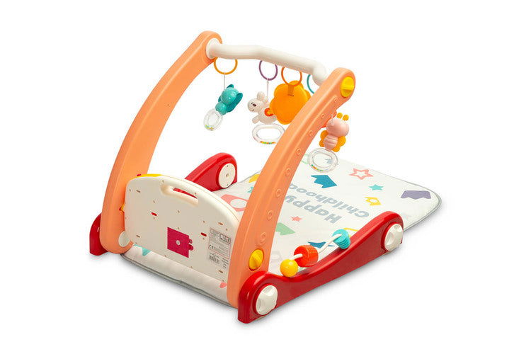 2В1 Проходилка С Музикална Подложка Розова Caretero Toyz --- BebeMama