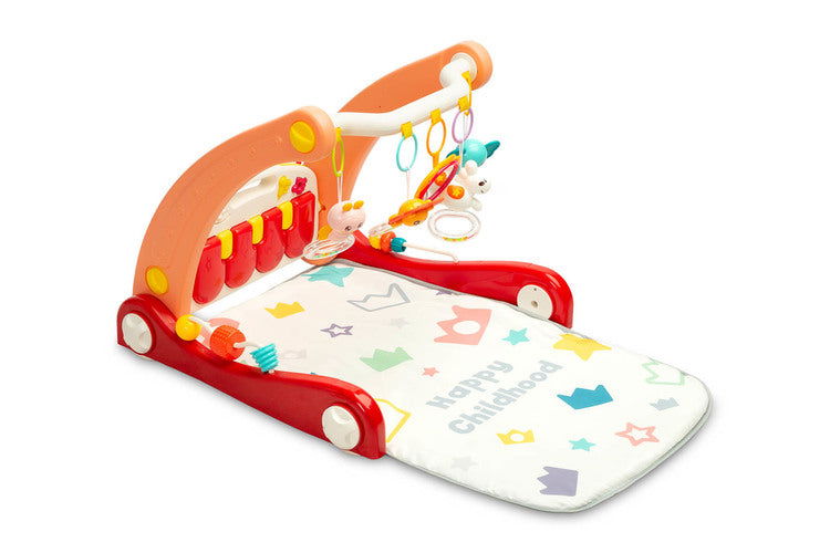 2В1 Проходилка С Музикална Подложка Розова Caretero Toyz --- BebeMama