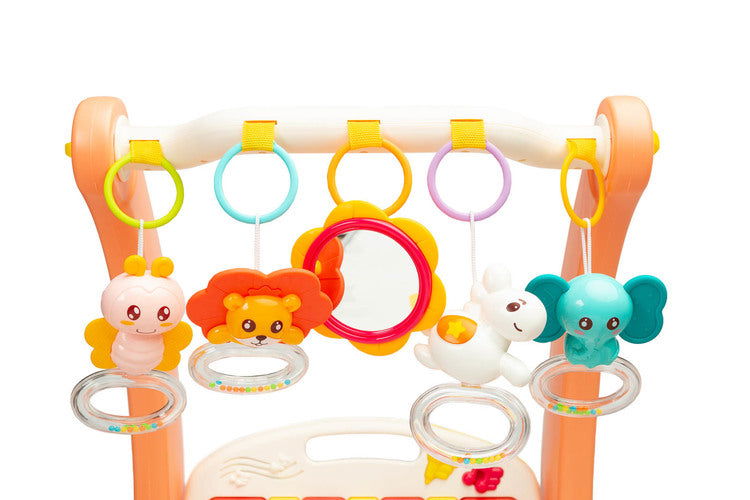 2В1 Проходилка С Музикална Подложка Розова Caretero Toyz --- BebeMama