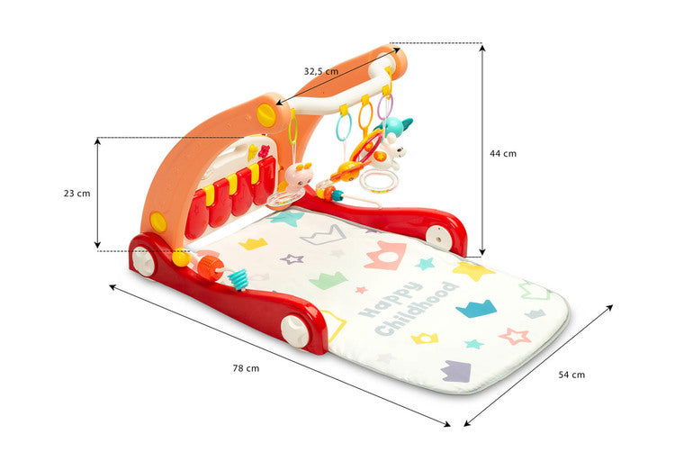2В1 Проходилка С Музикална Подложка Розова Caretero Toyz --- BebeMama