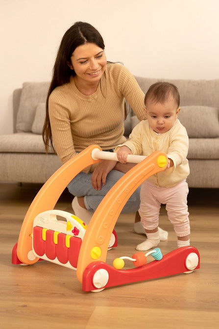 2В1 Проходилка С Музикална Подложка Розова Caretero Toyz --- BebeMama