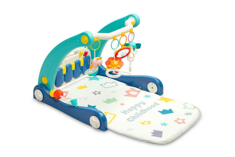 2В1 Проходилка С Музикална Подложка Синя Caretero Toyz --- BebeMama