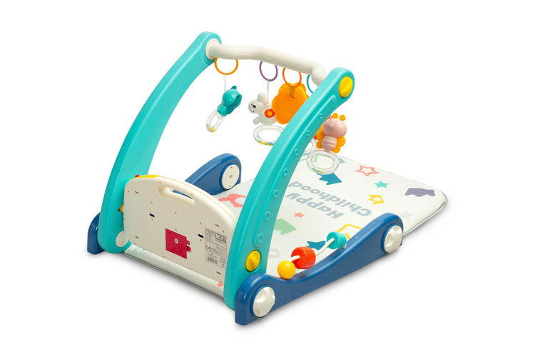 2В1 Проходилка С Музикална Подложка Синя Caretero Toyz --- BebeMama