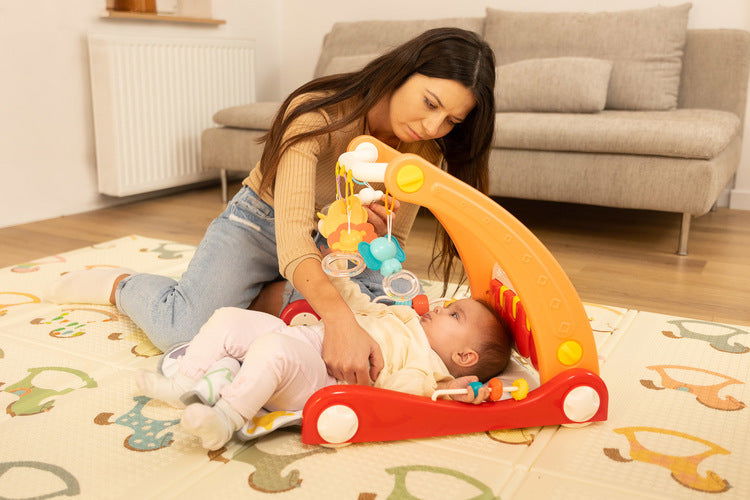 2В1 Проходилка С Музикална Подложка Синя Caretero Toyz --- BebeMama
