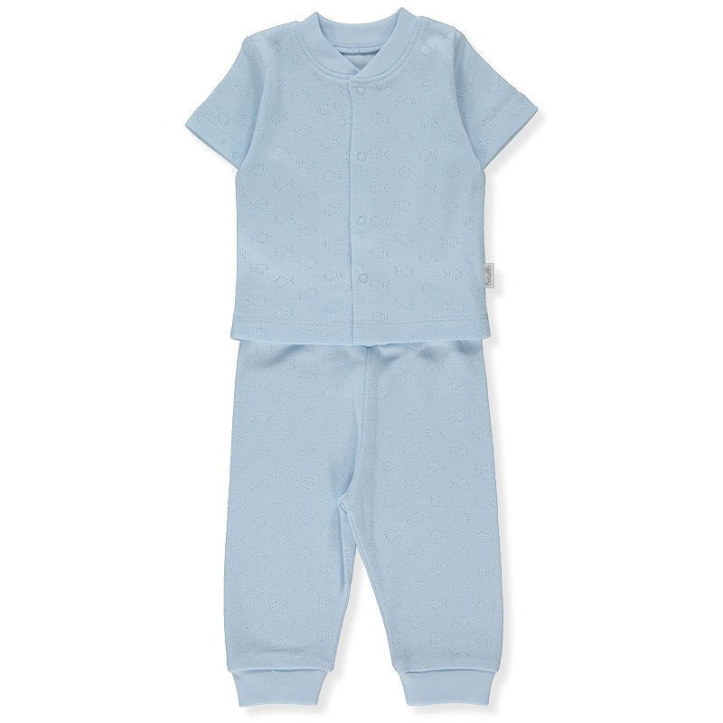 Ажурна Пижама 2 Ч Basic 24 Син 0-1M 56Cm --- BebeMama