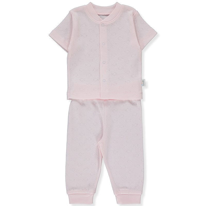 Ажурна Пижама 2 Ч Basic 24 Розов 1-3M 62Cm --- BebeMama