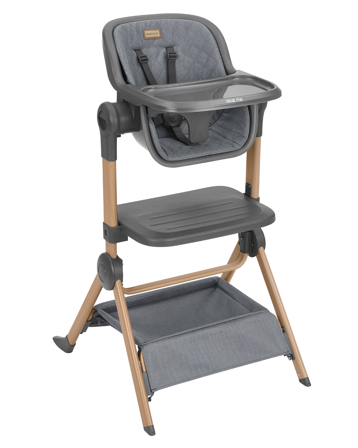 2в1 Мини Кошара + Стол За Хранене Sleat Me Grey Kikkaboo