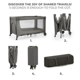 Kinderkraft Joy Simple 2 Бебешка Кошара Dark Grey