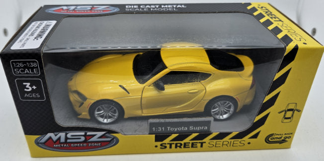 Model auto metalic precis 1:31 Toyota Supra [SUA] întărire cu uși care se deschid prin tragere