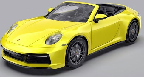 Метален Точен Модел Кола 1:32Porsche 911 Carrera Cabriolet Засилване С Издърпване Назад Отваряеми Врати
