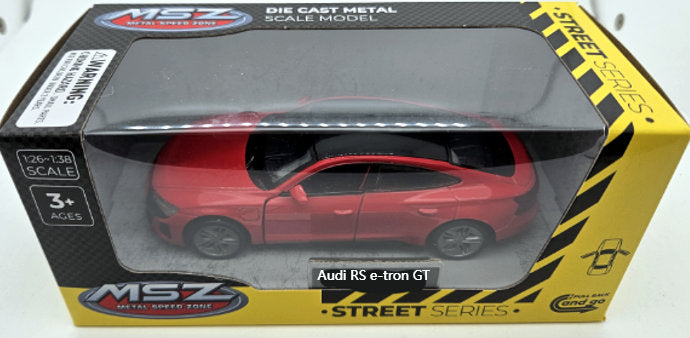 Mașină model metalic precisă 1-36 Audi RS E-Tron GT Boost cu uși deschise prin tragere