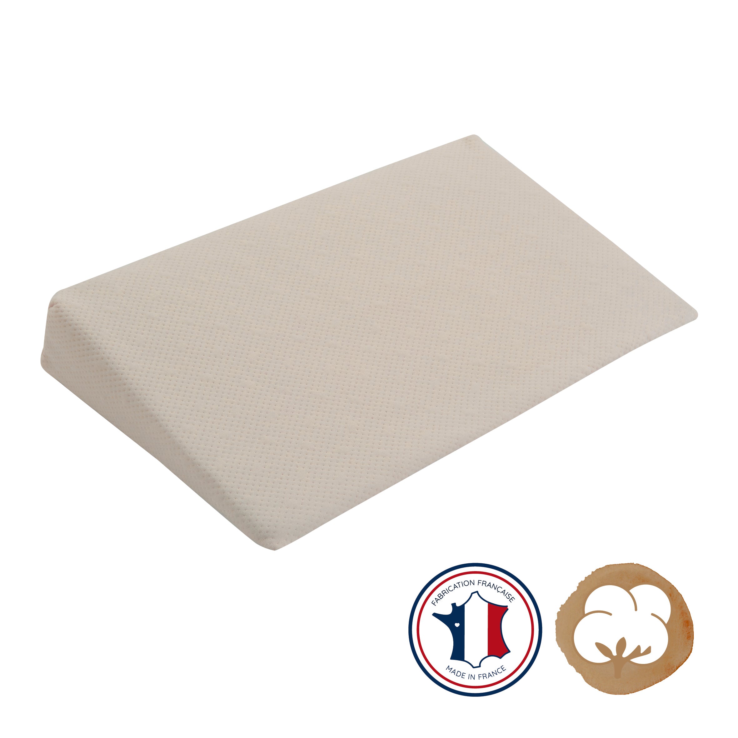 Pernă antireflux cu pană 15° organică 65x35cm Candide