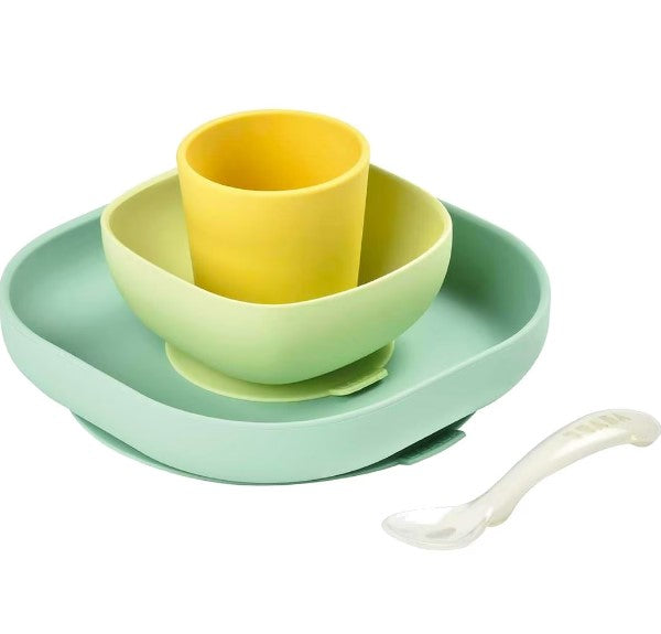 Set de hrănire Beaba 4 piese galben