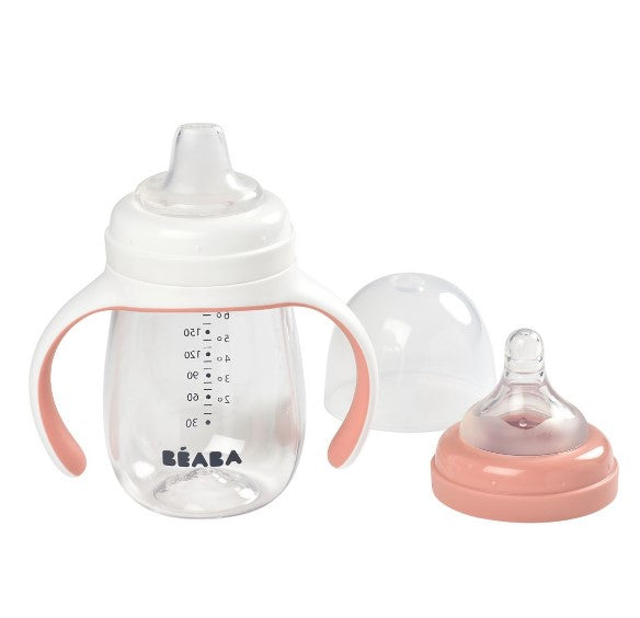 Pahar tranzițional anti-vărsare 210 ml - Roz vechi