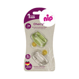 Залъгалка Cherry Зелен,бежов Каучук 0 6m. Nip