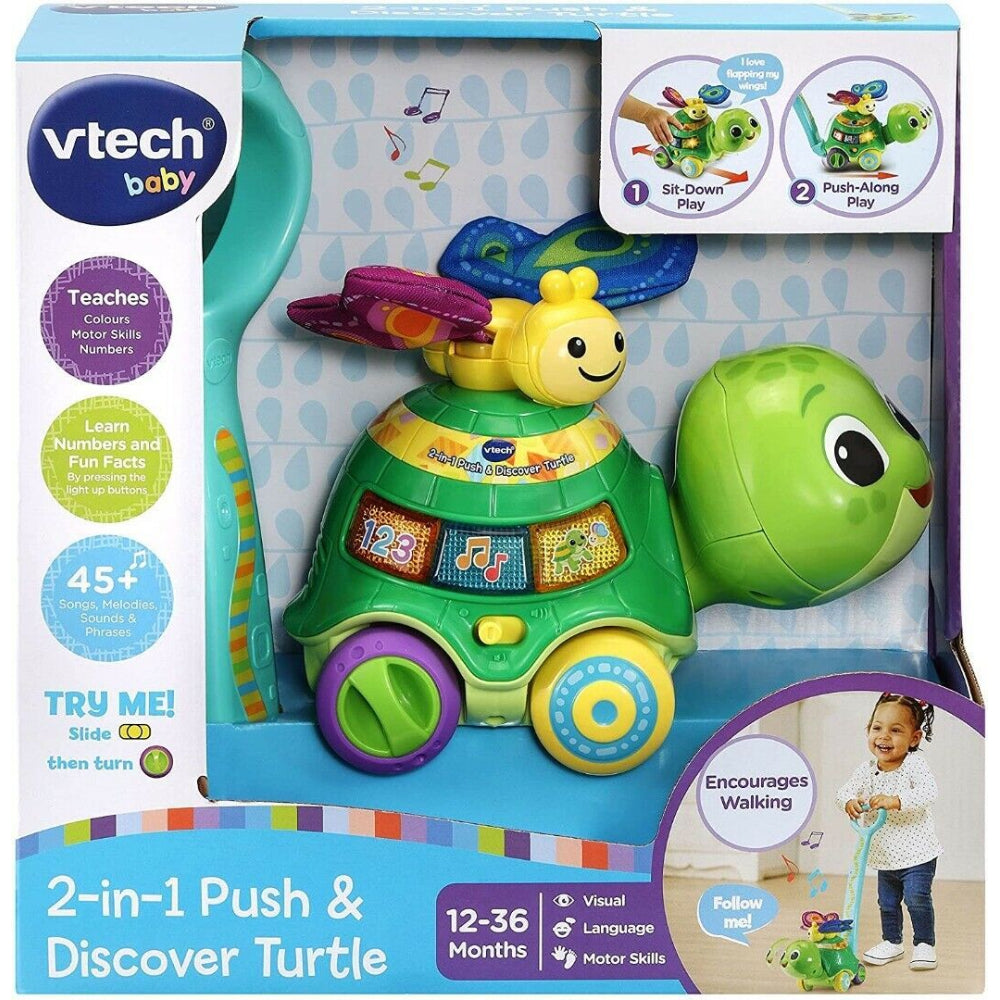 Vtech Push & Discover Turtle 2 az 1-ben tolható játék