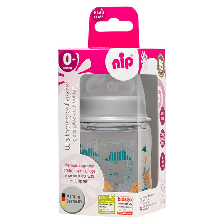 35065 Шише Стъкло 120 Ml Силикон 0M+ Flow S Boy -  -  - BebeMama