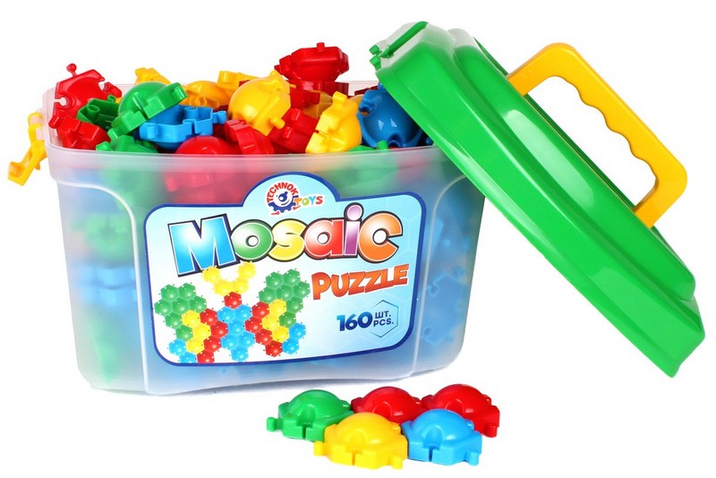 Mozaic pentru cele mai mici dimensiuni, dimensiune element 4 cm, 160 bucăți, poate fi aranjat la nesfârșit, potrivit pentru aranjarea unui covor timp de 1 an, 52x31x8