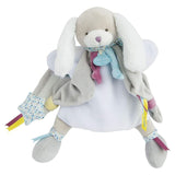 Пюшено Кученце За Гушкане Toopi Boy 28см Бял Сив Doudou